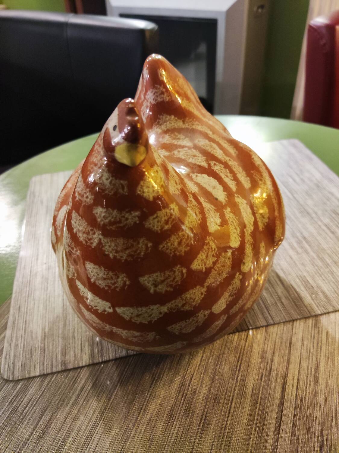 Signed terracotta hen
