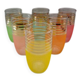 Set of 6 vintage glasses from the 50s/60s