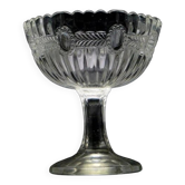Sucrier en verre pressé en forme de panier, Ząbkowice, Pologne, années 1970