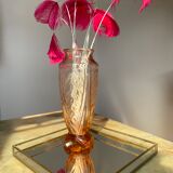 High vase art deco salmon pink