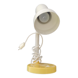 Desk lamp with articulated arm circa 1990/2000 white with yellow base