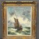 J.J. Coulon. "Marine Landscape." Oil on canvas.