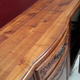 Solid cherry wood sideboard with 3 doors and 1 drawer