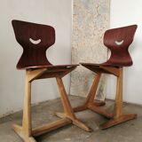 Pair of Pagholz chairs, schulmobel
