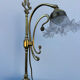 Swan neck brass lamp Art Nouveau