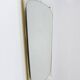 Mid-century illuminated wall mirror by Ernest Igl with brass crown, by Hillebrand.