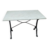 Cast iron and white marble bistro table