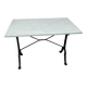 Cast iron and white marble bistro table