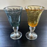 Biot stemmed glass duo