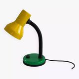 Lampe de bureau industriel jaune et verte