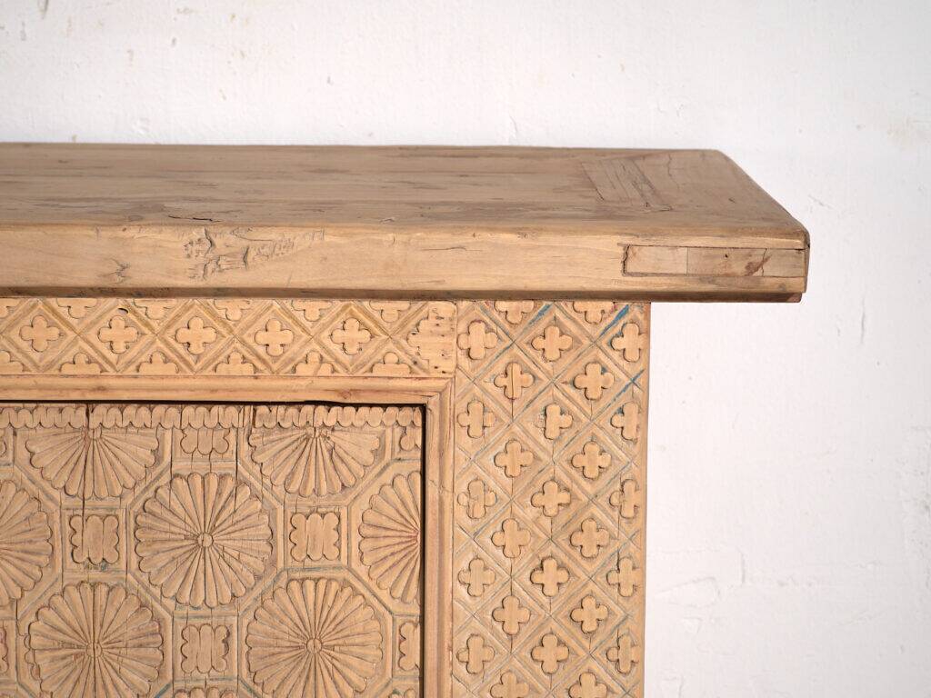 Old carved pine wood buffet – Gansu, around 1900