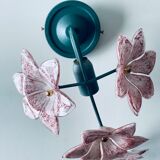 Murano glass flower wall lamp