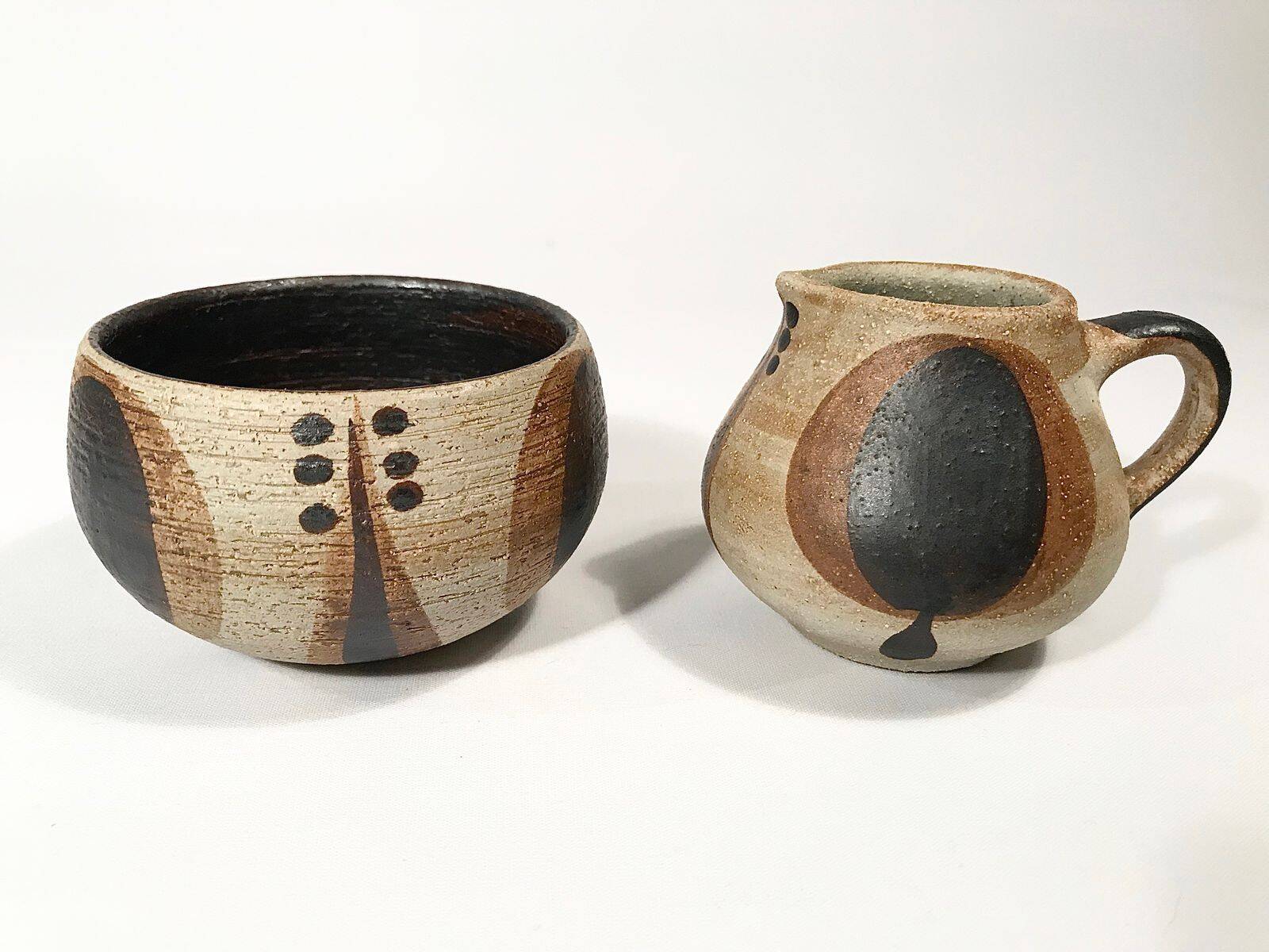 Vintage 24-piece ceramic coffee set from Sgrafo Modern, 1960s, Set of 24