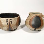 Vintage 24-piece ceramic coffee set from Sgrafo Modern, 1960s, Set of 24