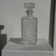 Vintage glass whisky carafe with diamond points H23 L9