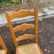 6 solid oak dining chairs with straw 105cm