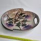 Ceramic dish with thistle decoration by Daniel Etienne, 31 cm