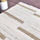 Tapis kilim en laine crème moutarde 290x190, tapis kilim en laine biologique fait main.