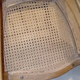 5 old caned chairs