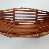 Empty basket vintage bamboo pocket