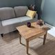 Small antique wooden coffee table with drawer, country style.