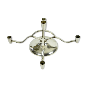 chandelier métal argenté