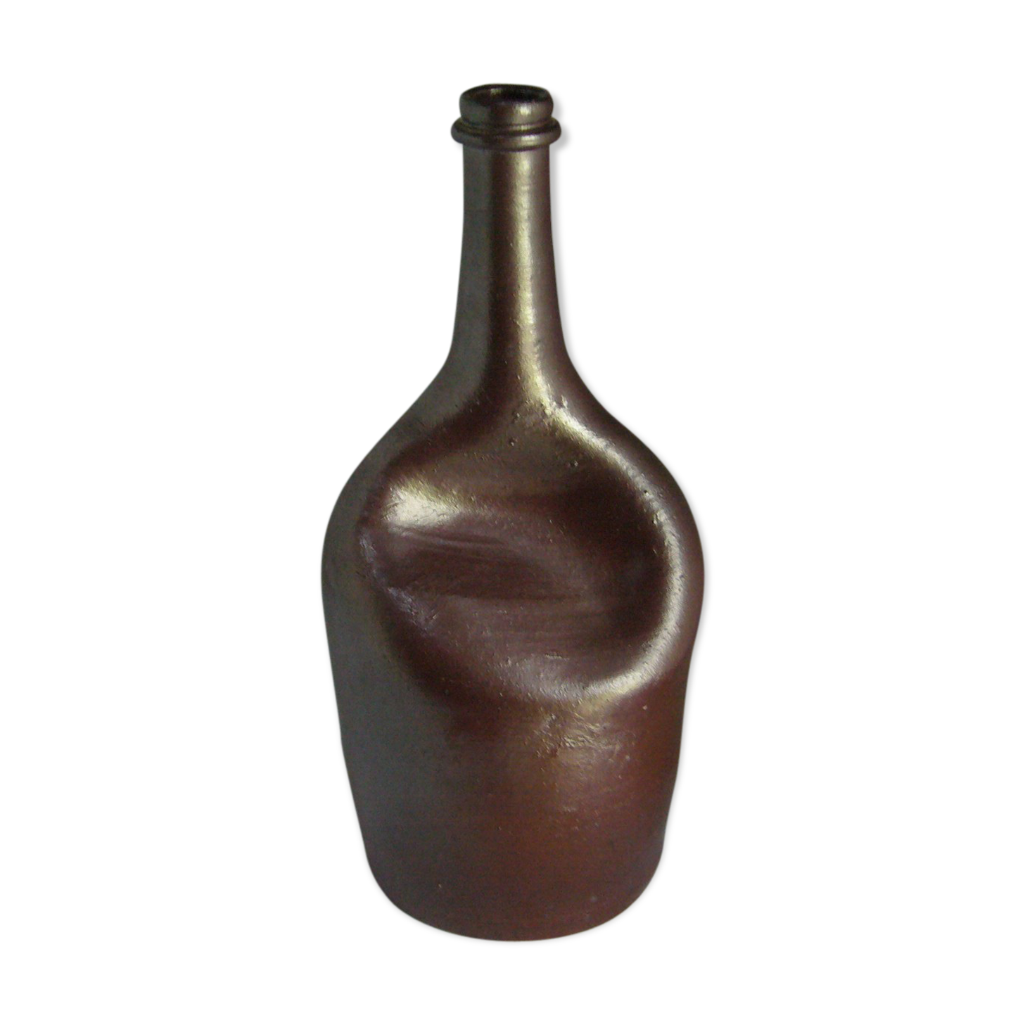 terracotta bottle varnished of particular shape