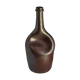 terracotta bottle varnished of particular shape