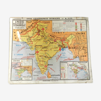 Carte scolaire Inde n°57 et 57 bis