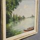 Madeleine Bruno: an old painting depicting a river landscape.