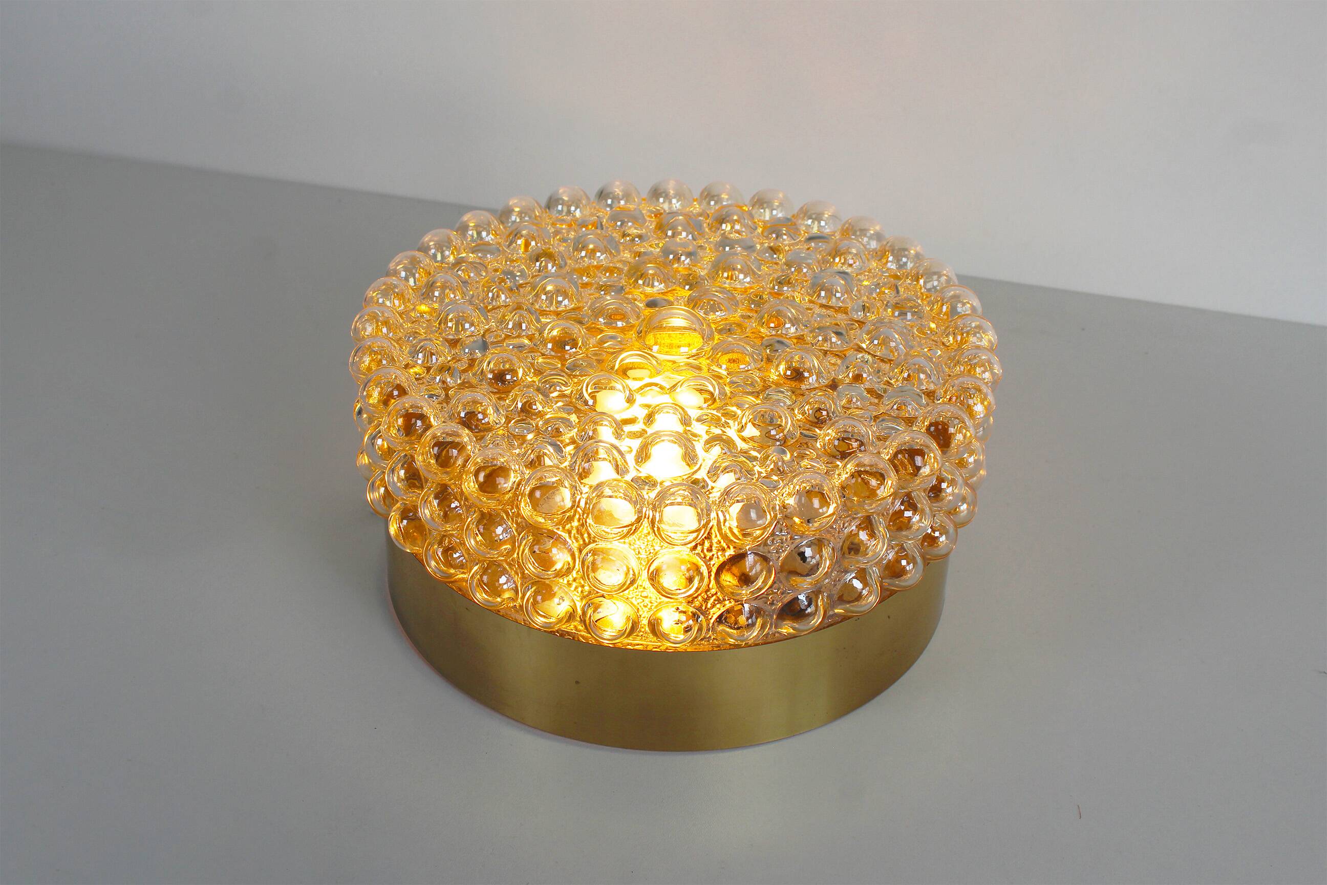 Stunning (26cm) glass bubble flush mount light by Helena Tynell for Glashut