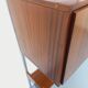 Wall shelf library with vintage ARP Minvielle secretary bar
