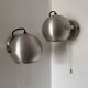 70s Brushed Aluminum Eyeball Wall Lights