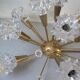 Old "sputnik" chandelier 15 lights plastic/resin diamond tip 60's design lighting