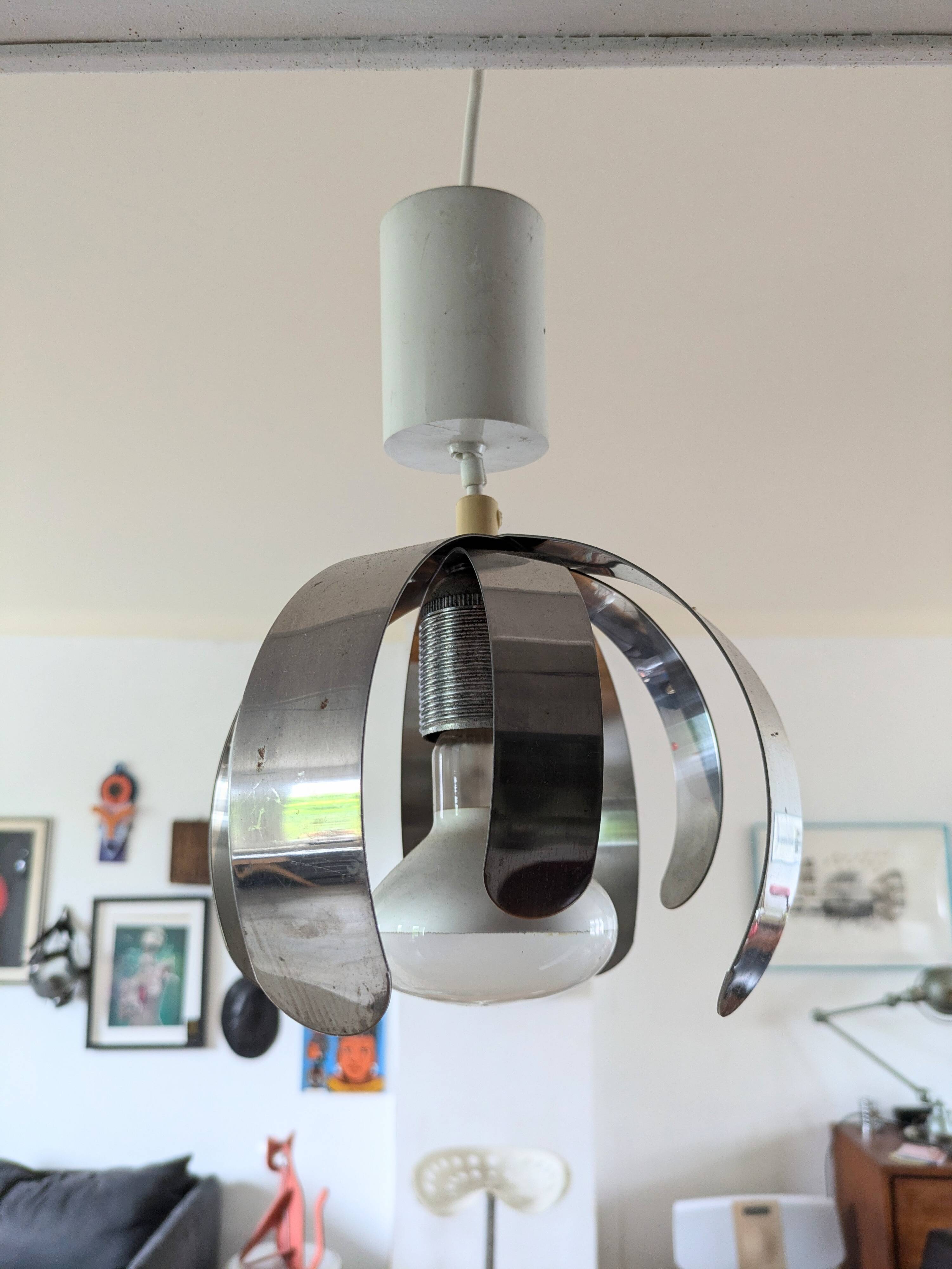 Jocelyne Trocmé design flower light pendant light from the 70s