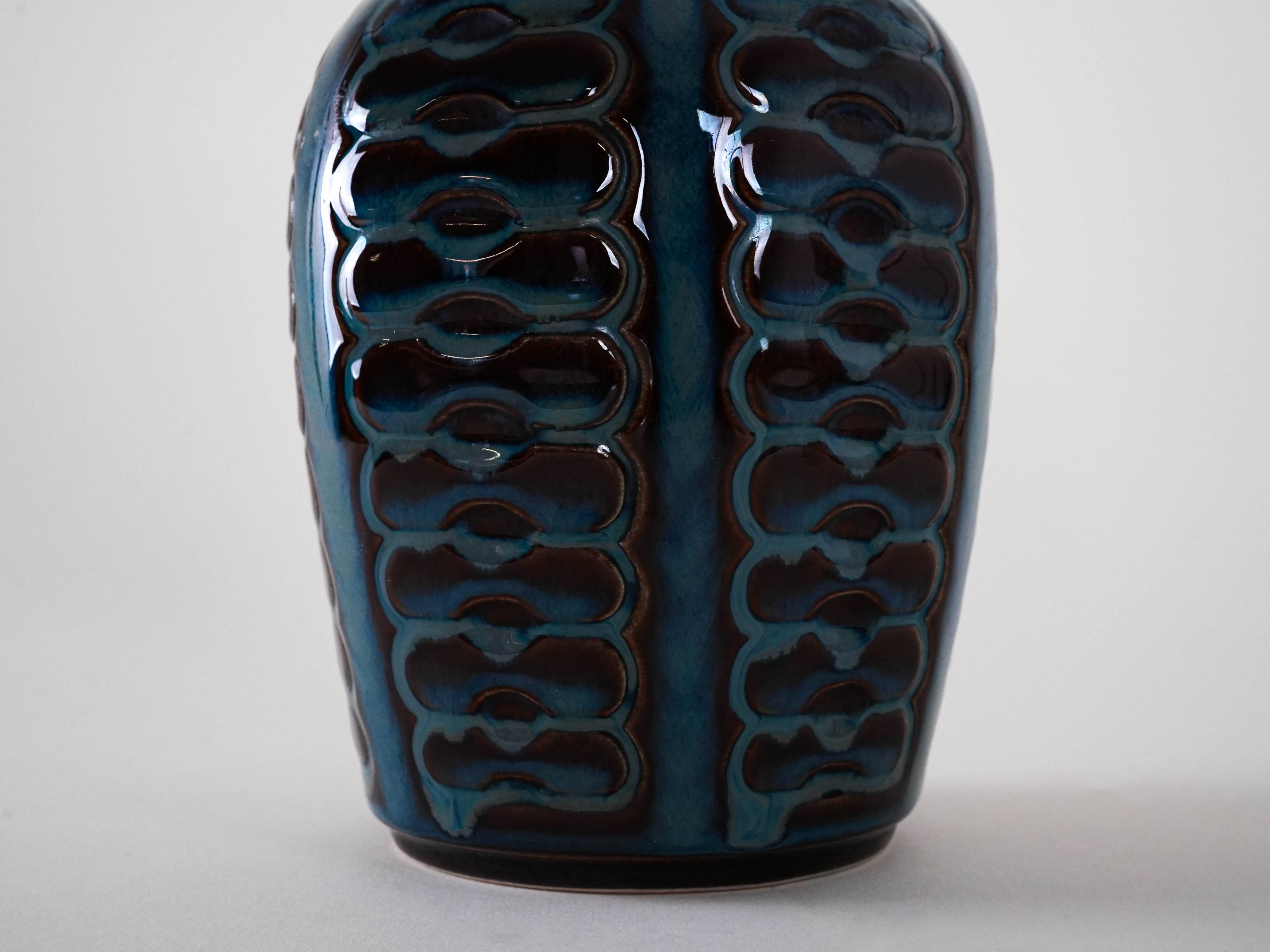 Stoneware vase, Danish design, 1970s, production: Søholm