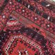 Tapis baloutche afghan ancien noué à la main 116 cm x 210 cm - rouge et marron (1C1195)