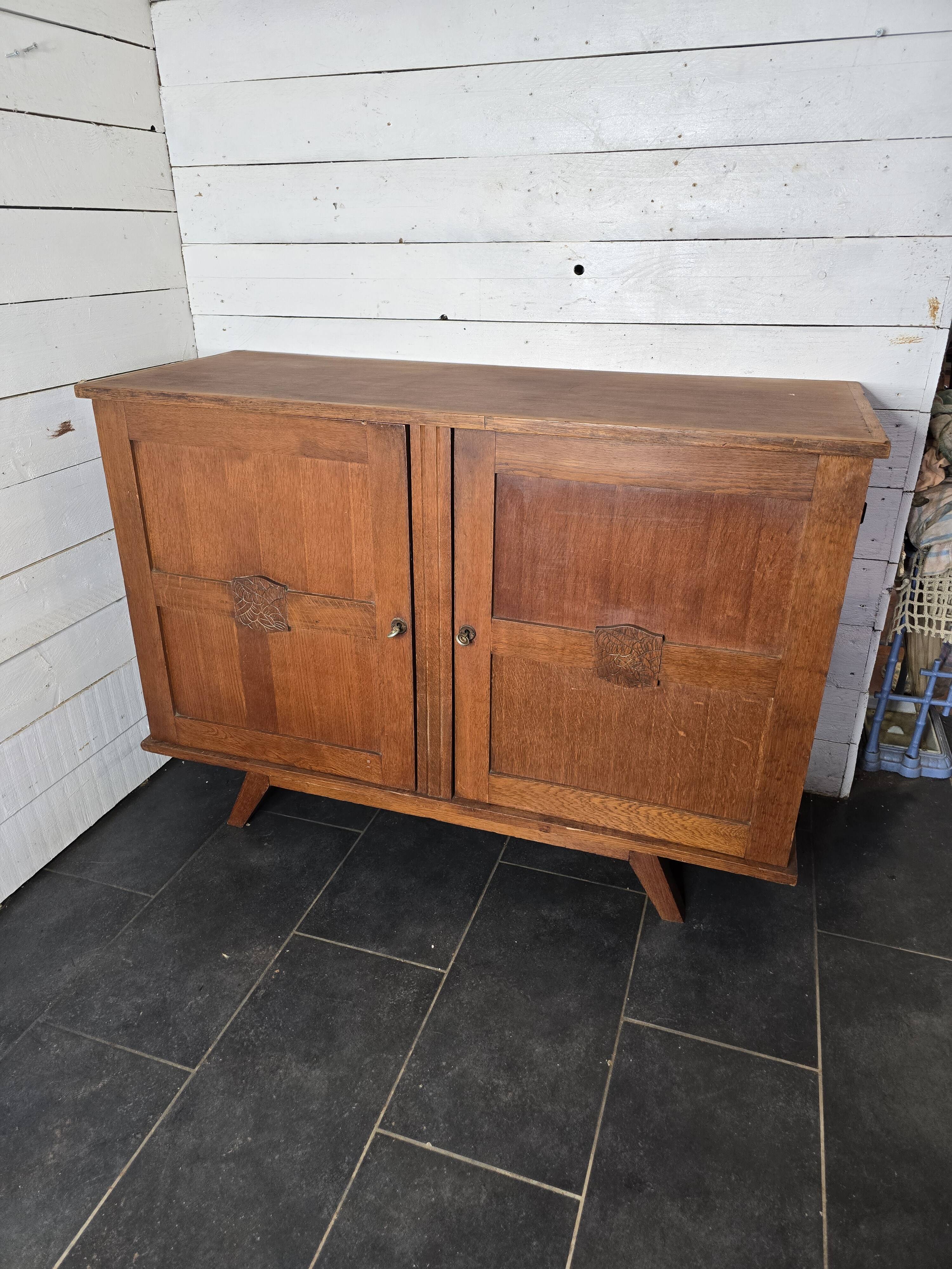 Vintage oak sideboard from the 60s