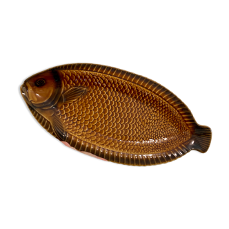 Vintage Sarreguemines dish in the shape of fish