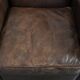 Elegant set of two sheepskin leather armchairs with beautiful round shapes