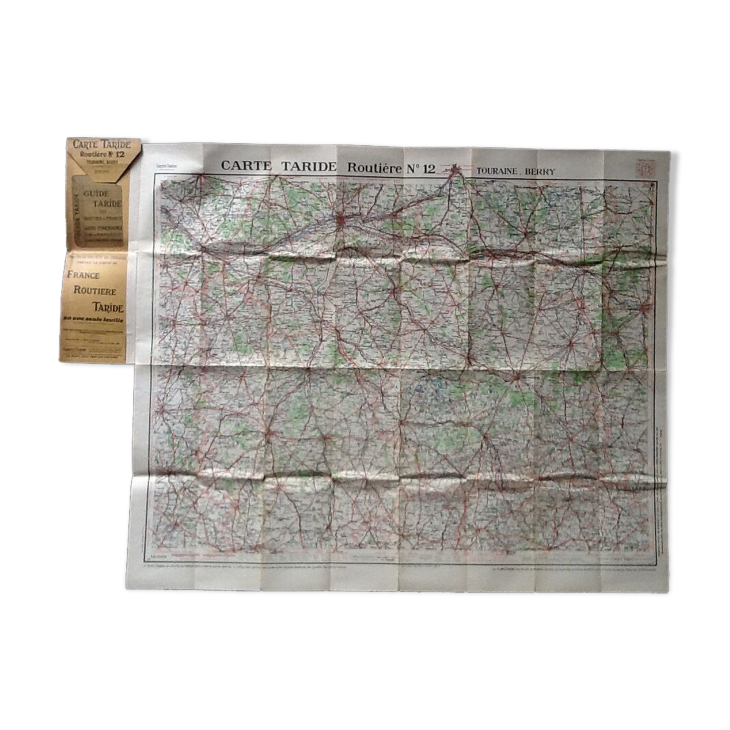 Taride Map (1935) N° 12 Touraine / Berry Echelle : 1250000