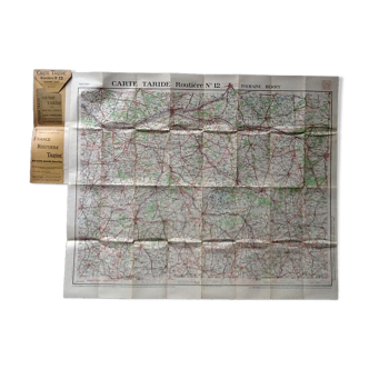 Taride Map (1935) N° 12 Touraine / Berry Echelle : 1250000