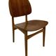 Vintage dining room chair Scandinavian 1960s plywood and teak design