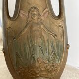 Art Nouveau pewter vase