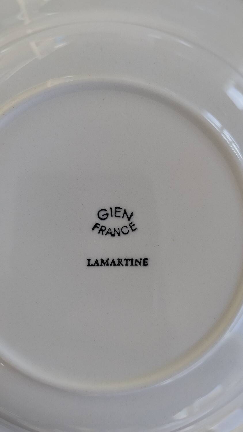 Lot assiette Gien modèle Lamartine