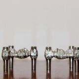 Pair of Vintage Brutalist Style Candle Holder by Stoff Nagel