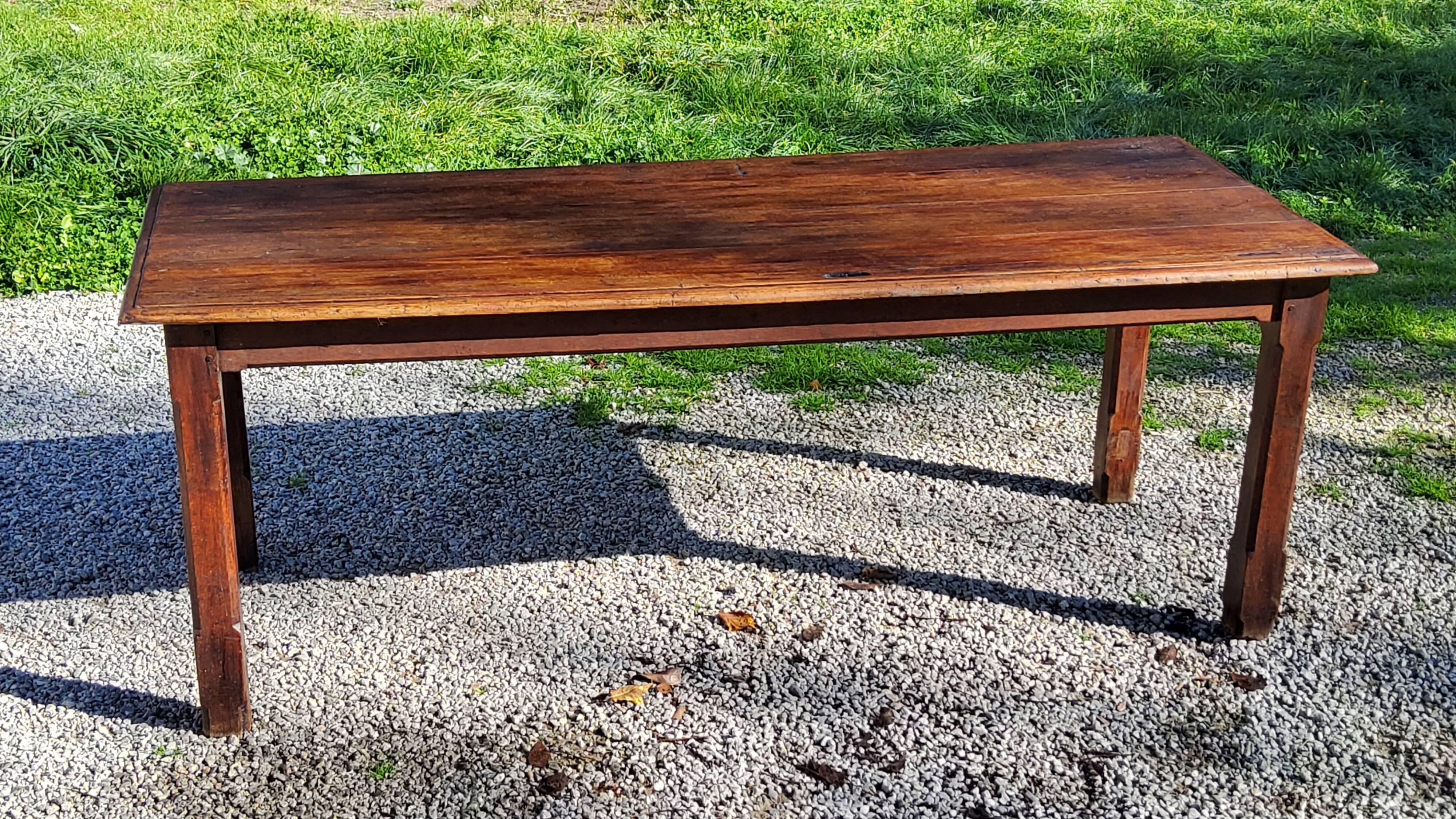 Farmhouse table late 19th early 20th century 200cm