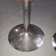 Pair of vintage 70s chrome metal stool