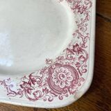 Square plate, ironstone, Medici collection, Longchamps