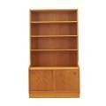 Danish ash veneer bookcase with adjustable shelves, 1970s